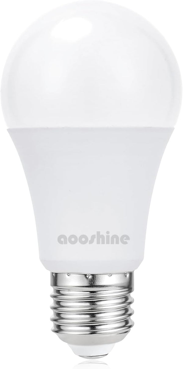 aooshine A60 E26 LED Light Bulb, 3 Color Temperatures (3000K/4000K/5000K), Non-Dimmable, 1 Pack, 9 Watts for Table Lamp
