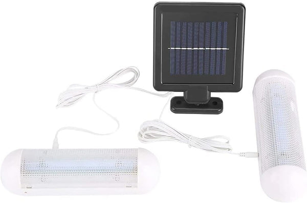 Solar Powered Shed Light Rechargeable Split with On Off Switch Indoor Solar