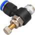 Pneumatic Push to Connect Air Flow Control Valve, 8mm Tube OD x 3/8" Male BSP Thread, Elbow 90 Degree Switch Valve Adapter Fitting (Pack of 5)