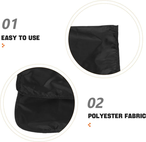 19.21X16.73X3.94 Inches Hemoton Salon Chair Backrest Protection Pad Cover Black Chair Back Protector for Barber Shop