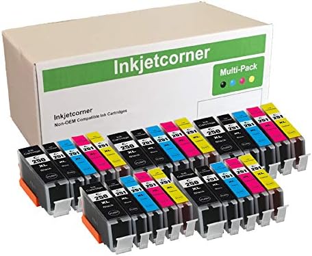 Inkjetcorner Compatible Replacement Ink Cartridges for PGI-250XL CLI-251XL PGI-250PGBK, 25 Pack for MX920 MG5620 MG6620