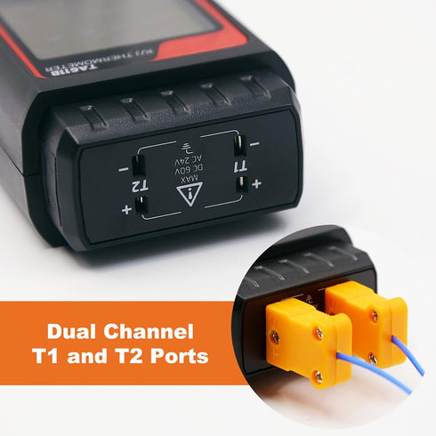 -328~2501 4PCS Digital Thermocouple Thermometer Dual-Channel K/J Type Thermometer Wide Range Industrial HVAC