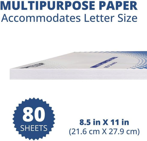 Three Leaf 80 Ct. Multipurpose Paper, 8.5 x 11 Inch, Pack Of 1, Bright White Copy Printer Paper