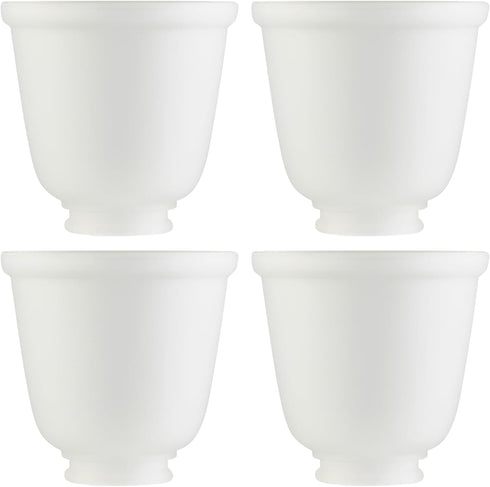 4 Pack Frosted Glass Lamp Shade Replacement with 1.65" Fitter Opening for