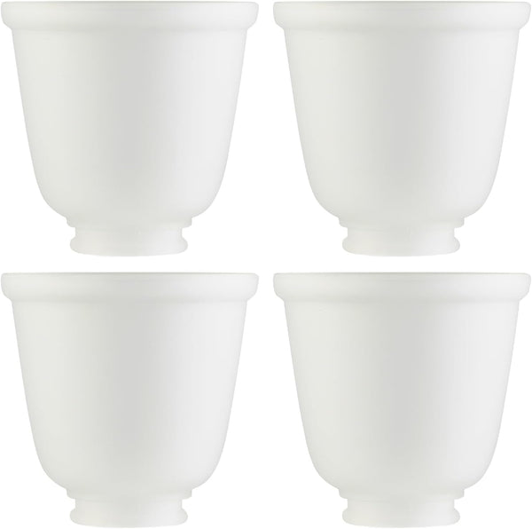 4 Pack Frosted Glass Lamp Shade Replacement with 1.65" Fitter Opening for