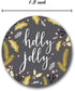 Grey Mustard Pink Christmas Stickers, 500 Modern Holiday Labels, 1.5" Winter Envelope Seals with 8 Festive Designs