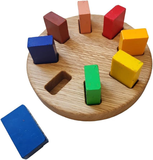 Waldorf crayon holder for Stockmar 8 blocks round shape gift for kids