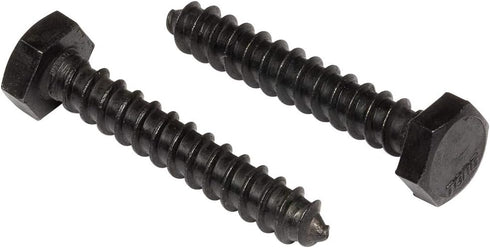 Stainless Steel Black Lag Bolts 1/4" x 1" Hex Lag Screws (25 pcs) 18-8 Stainless Black Oxidized Made in USA