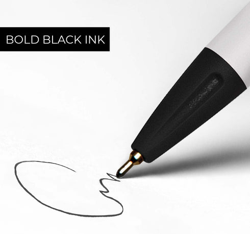 Black And White Teacher Empowerment Pen Set, 6 Black Ink Gel Glide Pens, Encouraging Educator Classroom Supplies