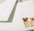 Set 10 Pugs Dog Note Cards by Crane & Co. -