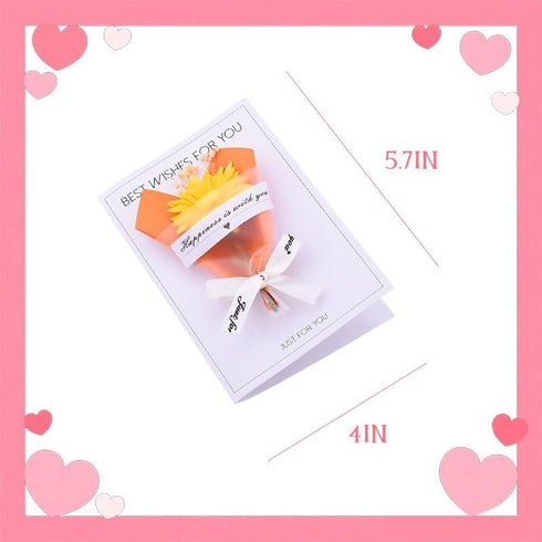 ShiQiao Spl Valentines Valentine's Day Bouquet Cards for Girlfriend Boyfriend Birthday Valentines Gifts for Husband