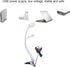 Zerodis Dimmable LED Desk Lamp, Adjustable USB Clip Desk Lamp with 10 Gear Double Head for Bedroom Reading