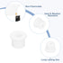 16Pcs Grommets 1/2"(12mm) 5/16"(8mm) Grommet uxcell Rubber Drill Hole, ID Hole Top Hat White Silicone Rubber Hole Plug