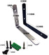 ZHome 110X150MM Corner Brace Shelf Bracket Heavy Duty Black Steel L Corner Brace, Decorative Joint Angle Bracket