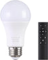 A19 LED Light Bulbs with Remote Control, 1 Bulb & Remote, 800LM 9W (60W Equivalent), Stepless Dimmable