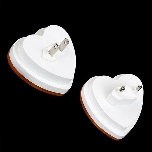 ausuky Heart-Shaped LED Night Light Lamp - Pink, Auto Sensor