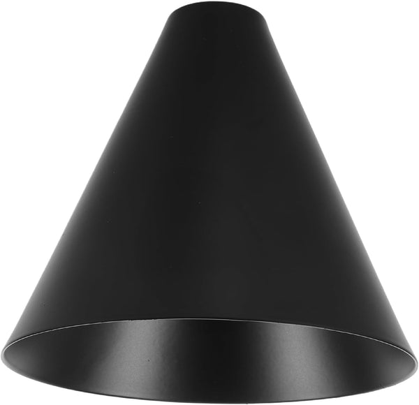 BESTYASH Industrial Metal Cone Pendant Lamp Shade, Iron Black Lampshade Light Bulb