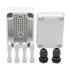 MAKERELE Waterproof Outside Electrical Box Grey 3.74 x2.56 x2.17 (956555mm) IP67 Small ABS Plastic Case with 2 NPT