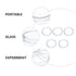 5Pcs Glass Petri Dishes, High Borosilicate Glass Cell Culture Dishes, Lab Supplies 60mm