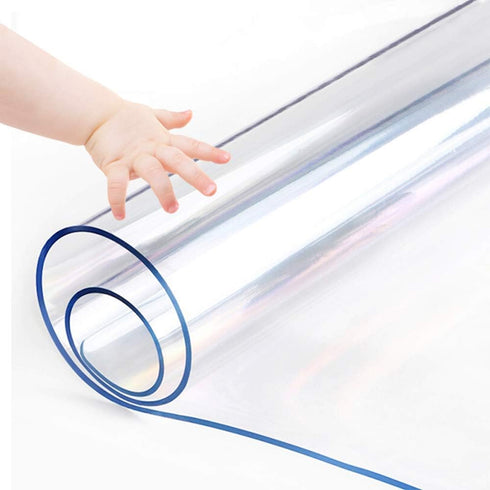 Icefire 1.5mm 30" 54 Inch Clear PVC Table Top Protector PVC Vinyl Polyester Rectangle Table Cover Wood Furniture Wooden