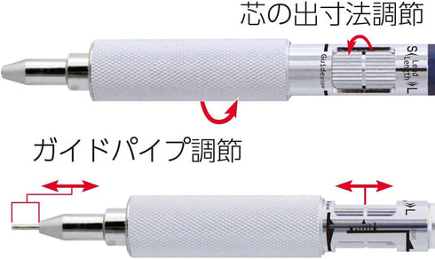 ??? OHTO MS01 Mechanical Pencil High-Functionality All-Metal Aluminum Brass Body Drafting Pencil 0.5mm Blue