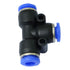 LQ Industrial 1/4 inch Air Hose T Connector, 4PCS 6x6x6mm Plastic Pneumatic Quick Push to Connect Tee Fitting