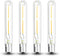 Bonlux LED T6.5 Exit Sign Clear Light Bulbs, 2W E17 Intermediate Base, Daylight 6000K, 4-Pack, 20W Incandescent