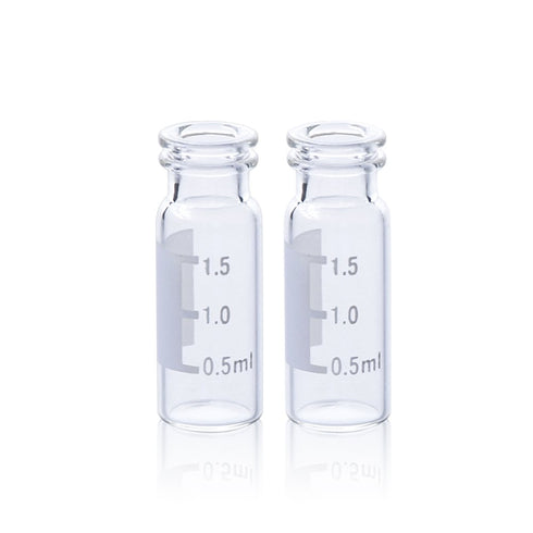 2 ml Autosampler Vials, 11 mm Snap Top with Label, Clear Glass, 100 pcs/pk.