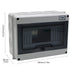 Distribution Protection Box with DIN Rail IP65 ABS Transparent Clear Cover Power mcb Distribution Box for Circuit Breaker Indoor on The Wall 8 Way