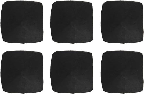 A29 Set of 6 Square Pyramid Decorative Iron Nails, 1 1/4 X 1 Inch, Natural Black Iron Finish