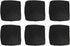 A29 Set of 6 Square Pyramid Decorative Iron Nails, 1 1/4 X 1 Inch, Natural Black Iron Finish