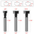 SeonFook 5pcs 1/4" Set 1/4 5/16 3/8 1/2 9/16 Inch Keyhole Router Bit Shank T-Slot Router Bit Cutter with & & & & Blade