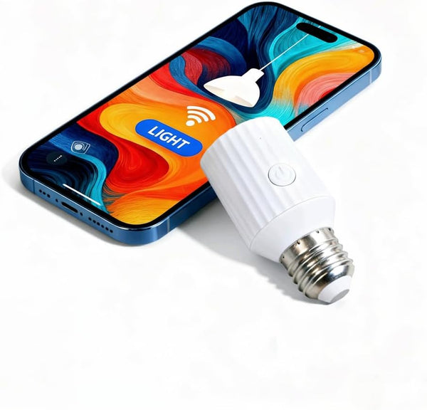 LoraTap Smart Wi-Fi Light Bulb Socket Adapter, Voice for Alexa/Google, Smart Life