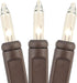 5 10 Bulb 4" Bulb 24" Novelty Lights feet Clear Mini Light String on Brown Wire, Non-Connectable Incandescent Fairy