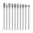 10pcs 3 mm (1/8 Inch) Tungsten Carbide Double Cut Rotary Burr Die Grinder Bits - Long Shank 100mm Fits Rotary Tool