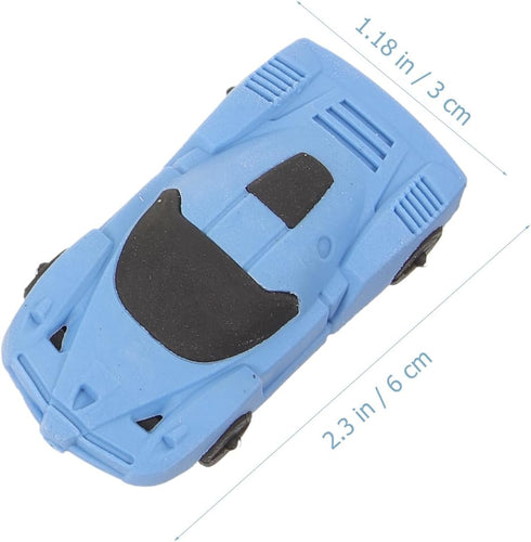 Mini Novelty Erasers, 20pcs Cartoon Rubber Erasers, Plastic Racing Car Shape for School Student Stationery