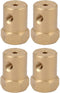 Hex Coupler, 4Pcs Premium Brass Motor Shaft Connector for RC Motor Car Wheels Tires (Bore Diameter 2mm)