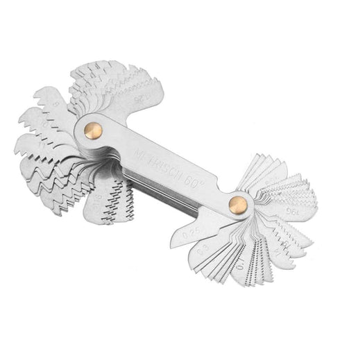 QISF Multi-Purpose 2 Pack Screw Thread Pitch Gauge Tool, Pitch Cutting Gauge Caliper for Measuring