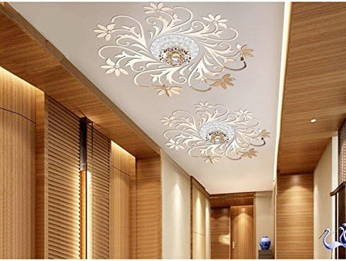 European Mirror Sticker for ceilling Decoration, DIY Top ceilling Mirror Wall Sticker, top Lighting The Ceiling