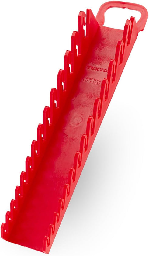 TEKTON 14-Tool Stubby Combination Wrench Holder (Red) | OWP21214 | Made in USA