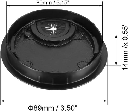 uxcell Cable Hole Cover - 3.1Inch/80mm Zinc Alloy Desk Wire Cord Grommets for Office PC Desk Cable Organizer, Black