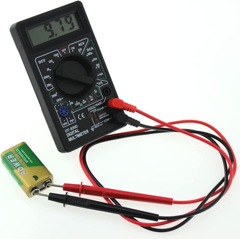 DT-830D Digital Multimeter with Buzzer, Square Wave Output, Voltage, Ampere, Ohm Tester