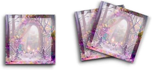 Butler in the Home 12 Pack Sticky Notes 3"x3", 50 Sheet Count Per Pad, Fairy Woodland Garden Arch, Cute Funny Memo Pads