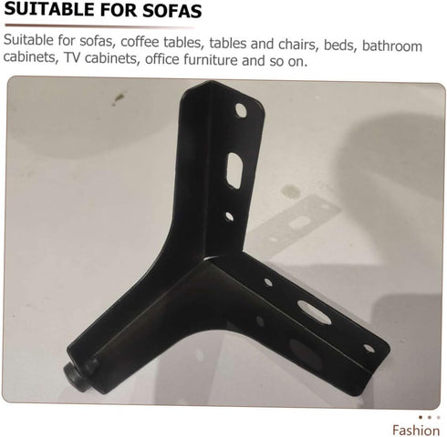 10cm Homoyoyo Matte Black Metal Sofa Leg and Cabinet Support Foot, Furniture Leg for Tv Stand, Tea Table, Bed Frame