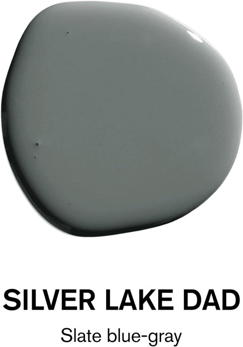 BACKDROP | Premium Interior Paint | Large Adhesive Paint Swatch | SILVER LAKE DAD - Slate Blue Gray | 12" x 12" Color
