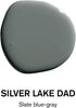 BACKDROP | Premium Interior Paint | Large Adhesive Paint Swatch | SILVER LAKE DAD - Slate Blue Gray | 12" x 12" Color
