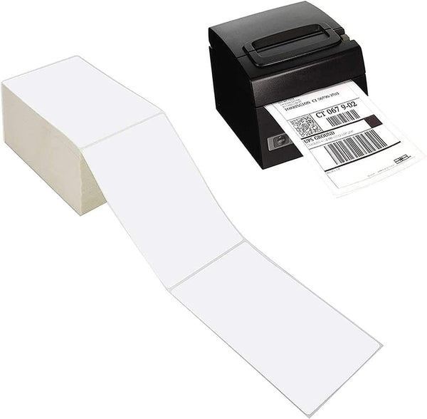 ANWALE 4x6 Shipping Labels - 500 Fan-Fold Direct Thermal Printer Labels, Compatible with