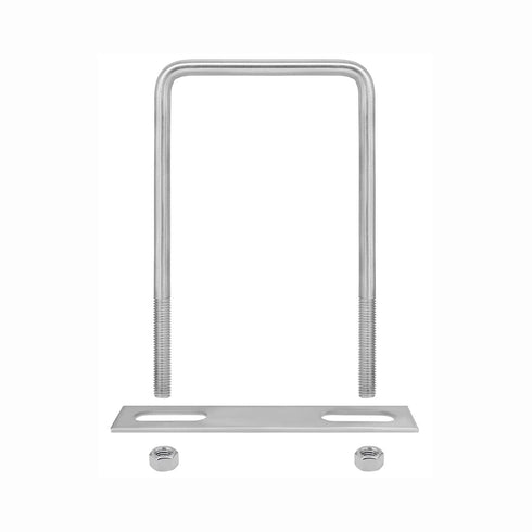 4 Sets 304 Stainless Steel Square U-Bolts, 2.56" Inner Width, 3.15" Length with M6 Nuts for Trailer Accessories