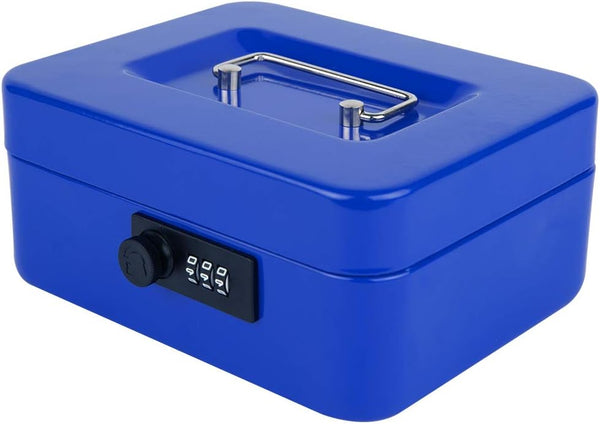 KYODOLED Cash Box with Combination Lock,Safe Metal Box for Money,Storage Lock Box