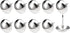 Upholstery Nail Tacks (16x20x5mm) 100Pcs, Iron Round Thumb Push Pins for Home Kitchen Furniture, Silver Tone